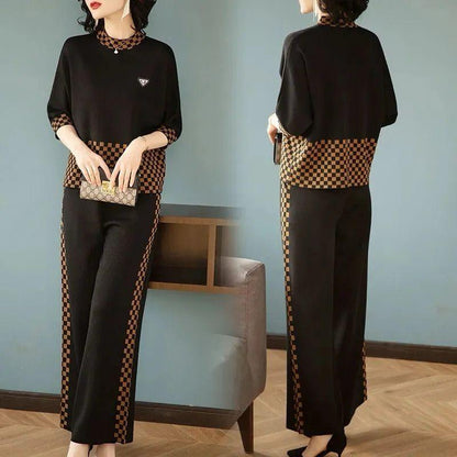 Conjunto Emília™ com Detalhes em Xadrez / Refinamento, Estilo e Conforto para a Mulher Moderna!