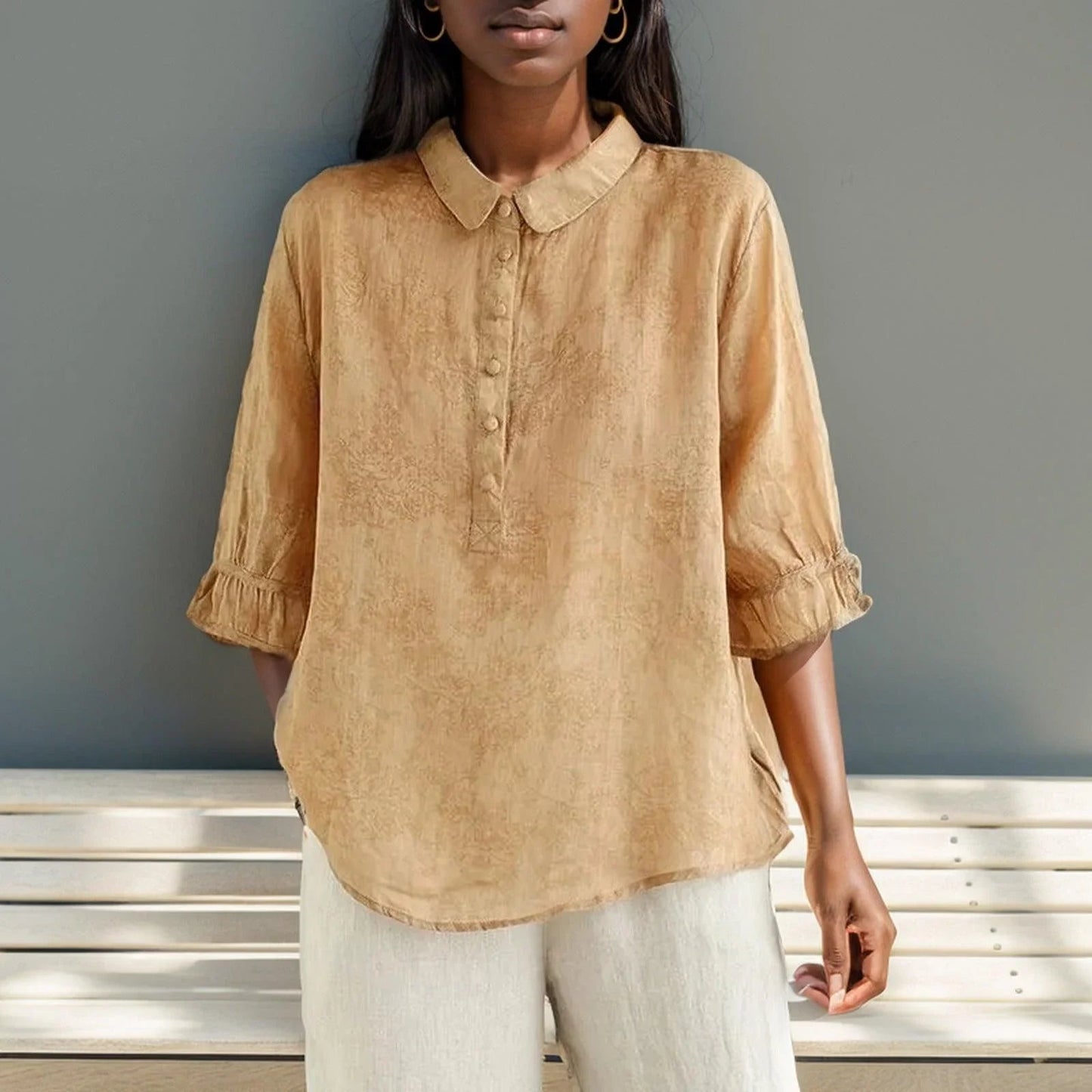 Camisa Super Soltinha Sintra™ em Linho de Algodão / Conforto e Sofisticação em Linho de Algodão!