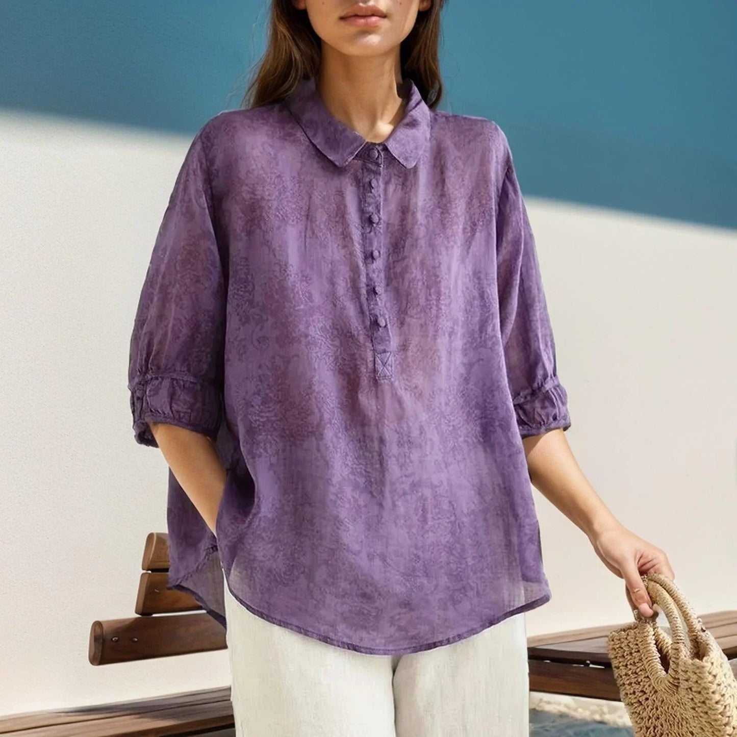 Camisa Super Soltinha Sintra™ em Linho de Algodão / Conforto e Sofisticação em Linho de Algodão!