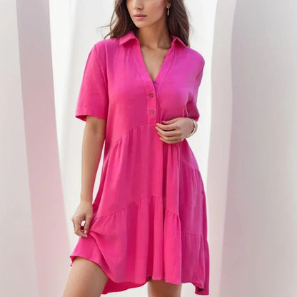 [COMPRE 1 E LEVE 2] Vestido Ischia™ em Linho de Algodão com Caimento Solto / Elegância e Conforto Exclusivo Inspirado no Mediterrâneo!