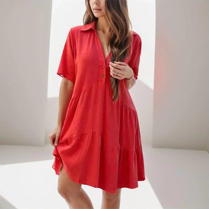 [COMPRE 1 E LEVE 2] Vestido Ischia™ em Linho de Algodão com Caimento Solto / Elegância e Conforto Exclusivo Inspirado no Mediterrâneo!