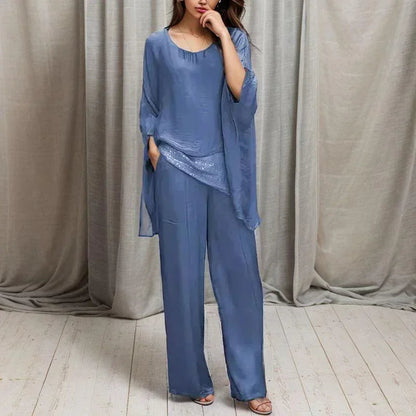 Conjunto Lumina™ com Caimento Fluido e Detalhes Brilhantes / Conforto e Elegância Que Você Merece, Mulher!