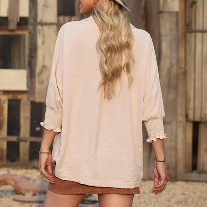[COMPRE 1 E LEVE 2] Blusinha Clementina™ em Linho de Algodão com Caimento Elegante / O Toque de Sofisticação que Toda Mulher Merece!