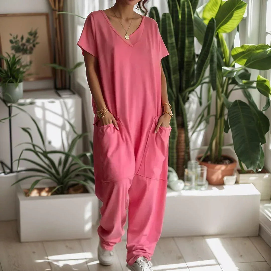 Macacão Caroline™ Design Oversized em Viscose Confort / Conforto e Elegância para Dias de Puro Relaxamento!