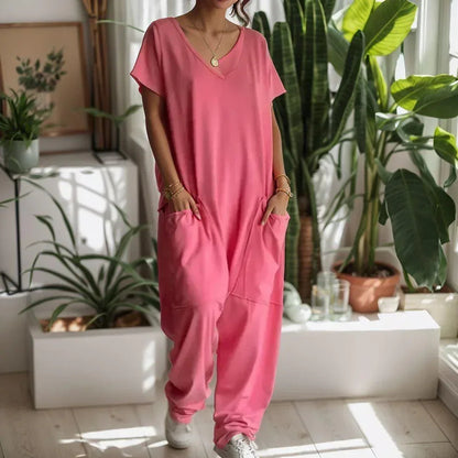 Macacão Caroline™ Design Oversized em Viscose Confort / Conforto e Elegância para Dias de Puro Relaxamento!