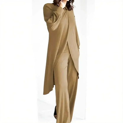Conjunto Yasmin™ em Malha Viscoelástica com Blusinha Oversize / Conforto e Elegância Inspirados no Estilo Turco!