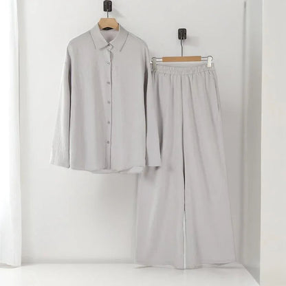 Conjunto Victoire™ em Linho de Algodão com Design Atemporal / Sofisticação e Conforto Para Um Estilo Inigualável!