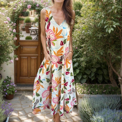 Vestido Flor do Cerrado™ em Viscose Extra Leve / Um Toque Brasileiro de Conforto e Liberdade!