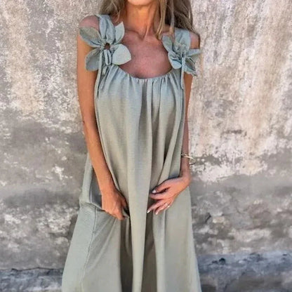 Vestido Floribella™ com Alças Artesanais em Algodão Leve / Porque Você Merece Leveza, Charme e Liberdade Todos os Dias!