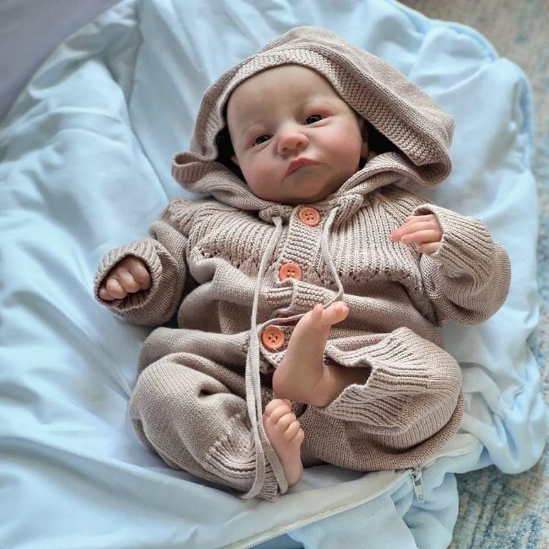 Boneca Reborn Modern House™ com Roupa Feita à Mão / Realismo Surpreendente e Acabamento Rico em Cada Detalhe!