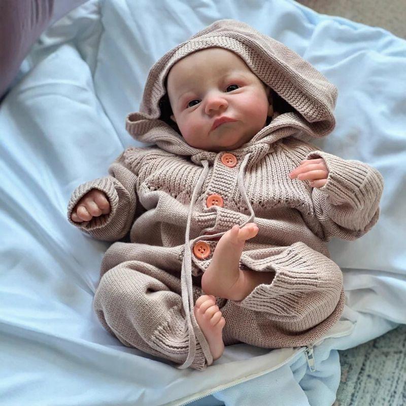 Boneca Reborn Modern House™ com Roupa Feita à Mão / Realismo Surpreendente e Acabamento Rico em Cada Detalhe!