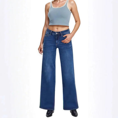 Calça Jeans Marcela™ com Elastano Confort e Corte Baggy Moderno / Conforto Real para Corpos de Mulheres Reais!