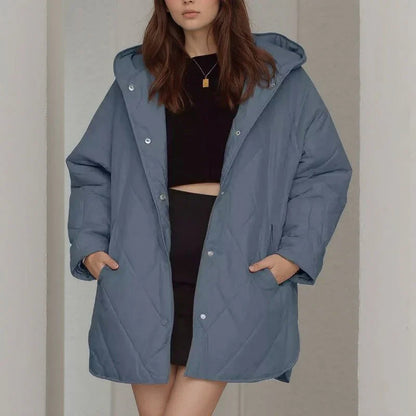 Casaco Mirella™ Estilo Parka com  Matelassê Aconchegante / Aconchego Feminino com Estilo Contemporâneo para Enfrentar o Inverno com Classe!