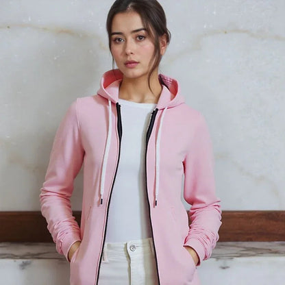 Casaco Longo Lunna™ em Moletom com Capuz Aconchegante/ Estilo Casual Chique para Todos os Momentos.