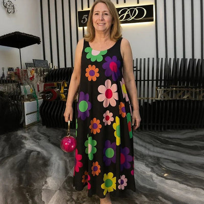 Vestido Flora™ com Estampa Floral Vibrante / Para Mulheres que Exalam Energia e Charme!