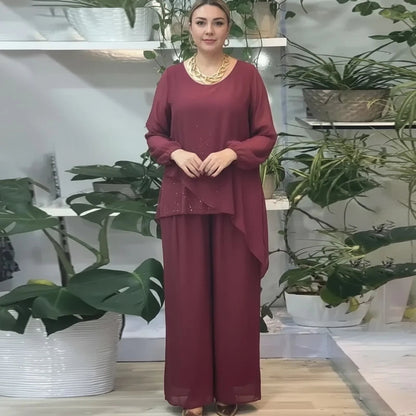 Conjunto Celeste™ Acetinado Premium com Sobreposição Fluida / Elegância Atemporal em Cada Movimento!