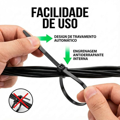 Kit de Enforca-Gato em Nylon Industrial Modern Lar™ – Pacote Econômico de Alta Fixação