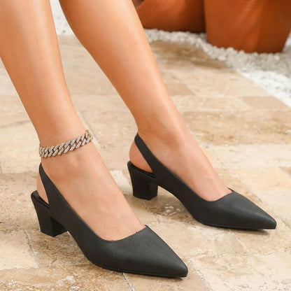 Sapato Feminino Solenne™  Em Couro com Salto Conforto!