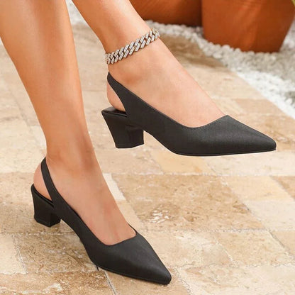 Sapato Feminino Solenne™  Em Couro com Salto Conforto!