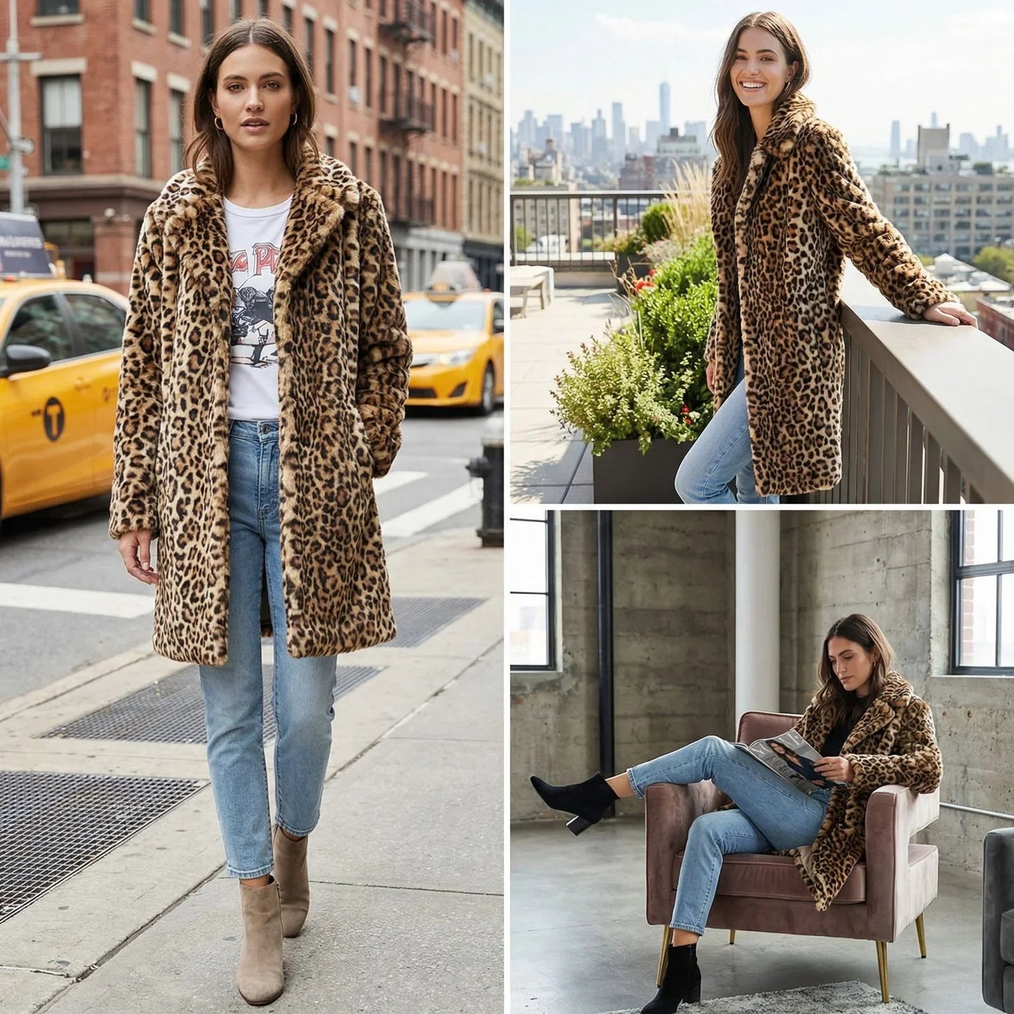 Casaco Leopard Luxe™ em Animal Print Impecável