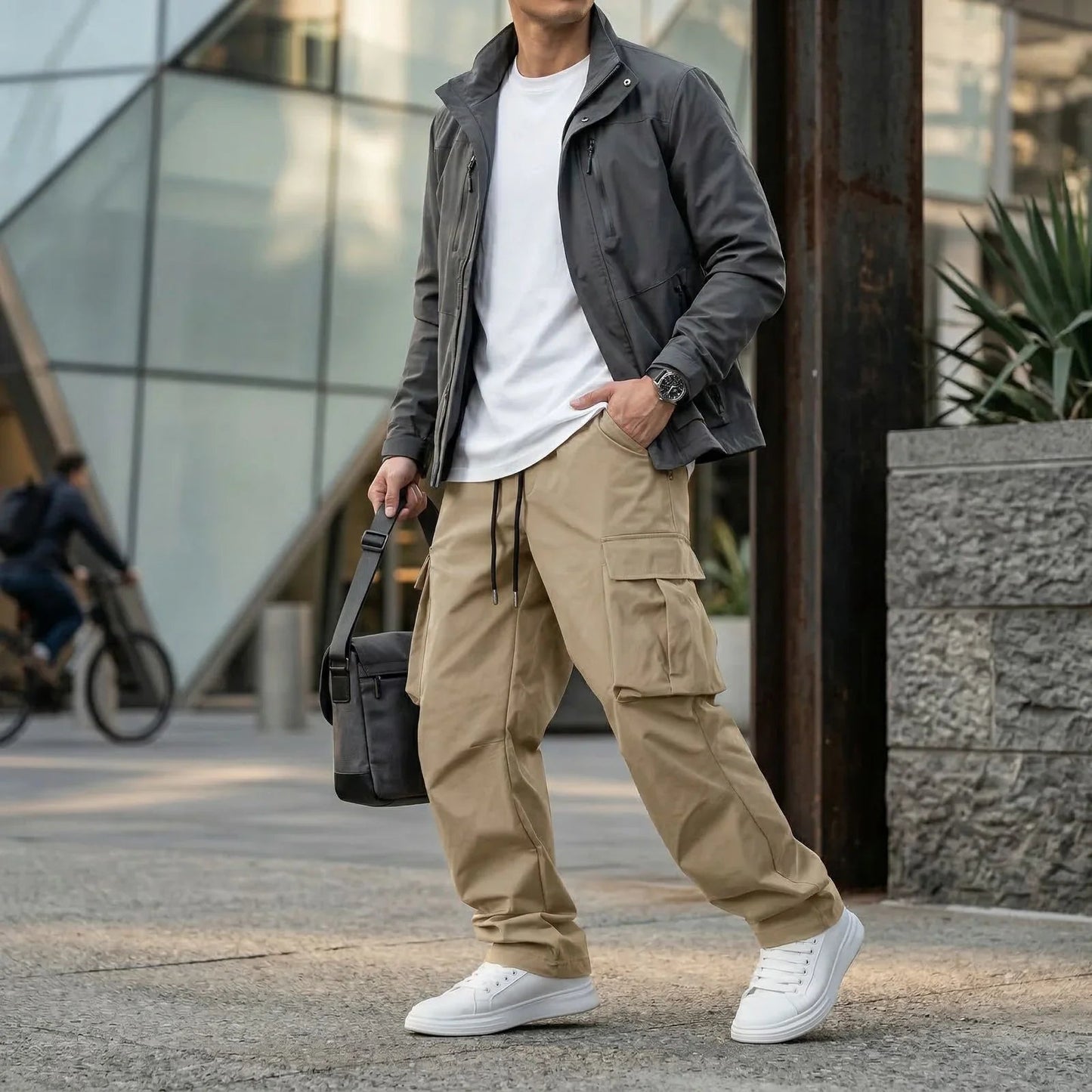 Calça Cargo Orion™ em Sarja Leve com Bolsos Utilitários