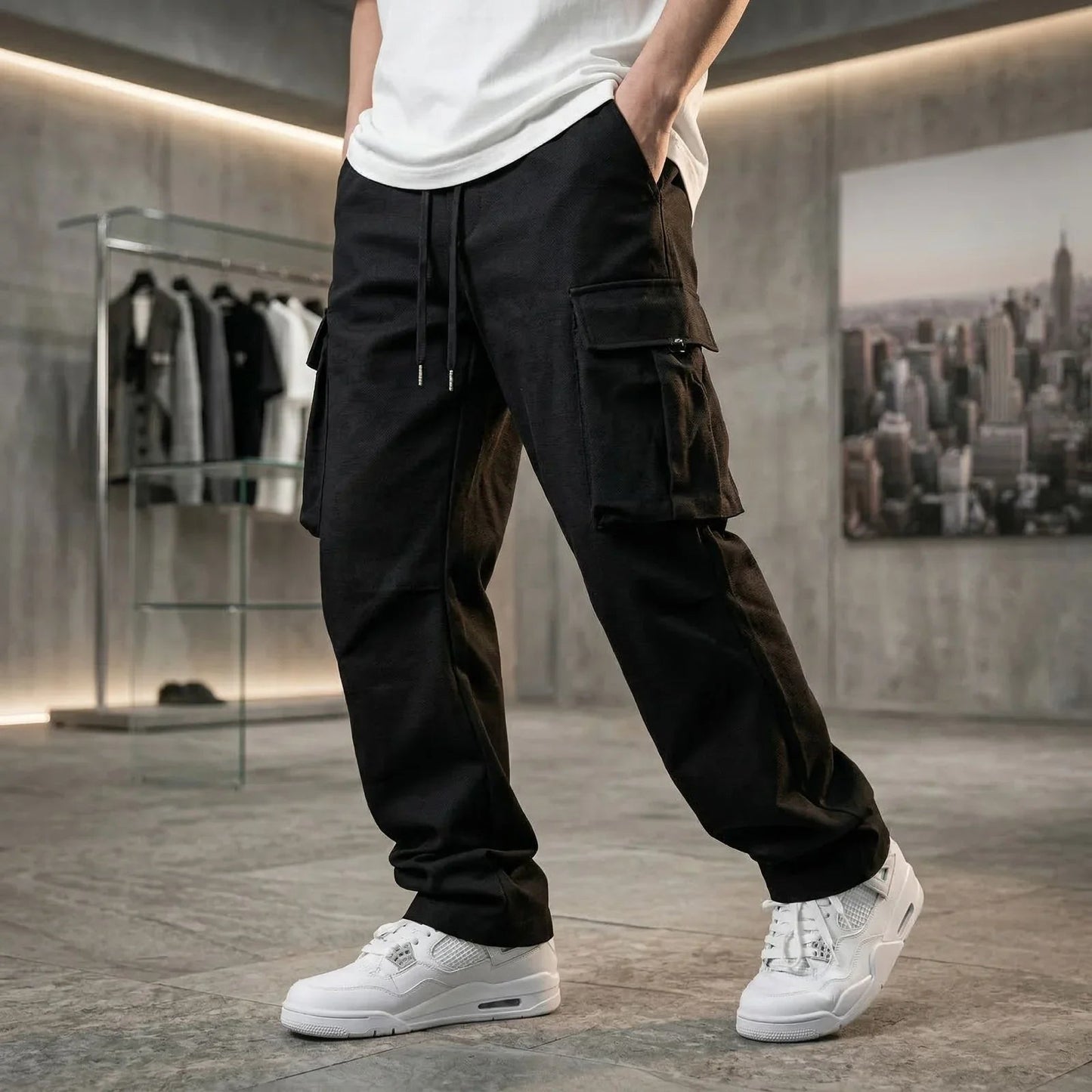 Calça Cargo Orion™ em Sarja Leve com Bolsos Utilitários