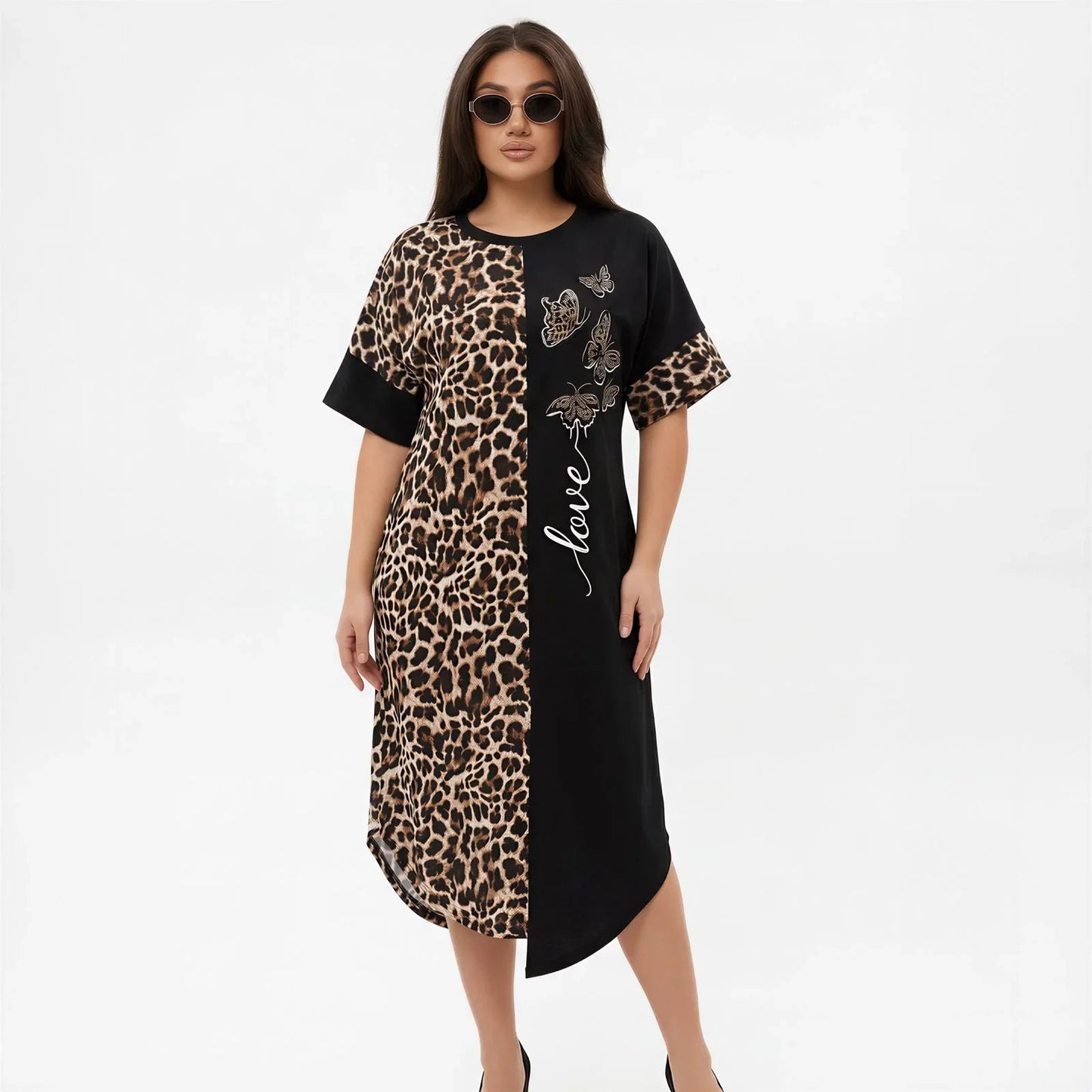 Vestido Lille™ em Viscose Leve com Estampa Animal Print