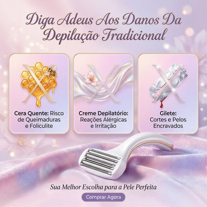 Depilador Feminino BellaSkin™ 2 em 1 com Acabamento Suave e Sem Irritação