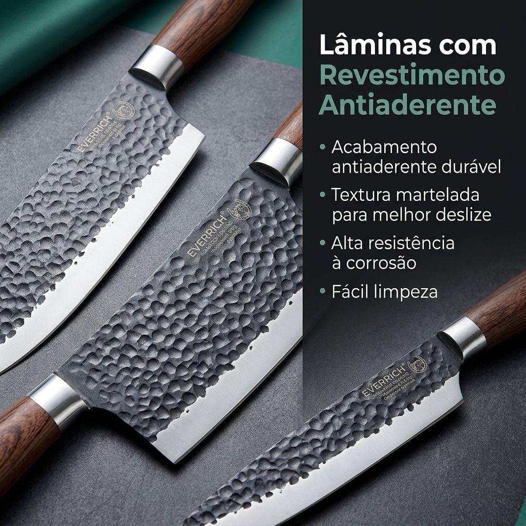 Kit de Facas com 6 Peças Profissionais Modern Lar™ / Cozinha Completa com Estilo, Conforto e Eficiência