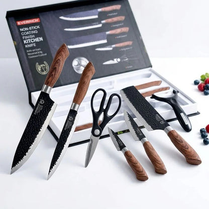 Kit de Facas com 6 Peças Profissionais Modern Lar™ / Cozinha Completa com Estilo, Conforto e Eficiência