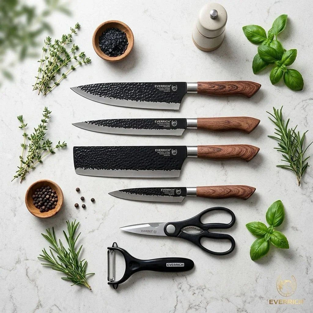 Kit de Facas com 6 Peças Profissionais Modern Lar™ / Cozinha Completa com Estilo, Conforto e Eficiência