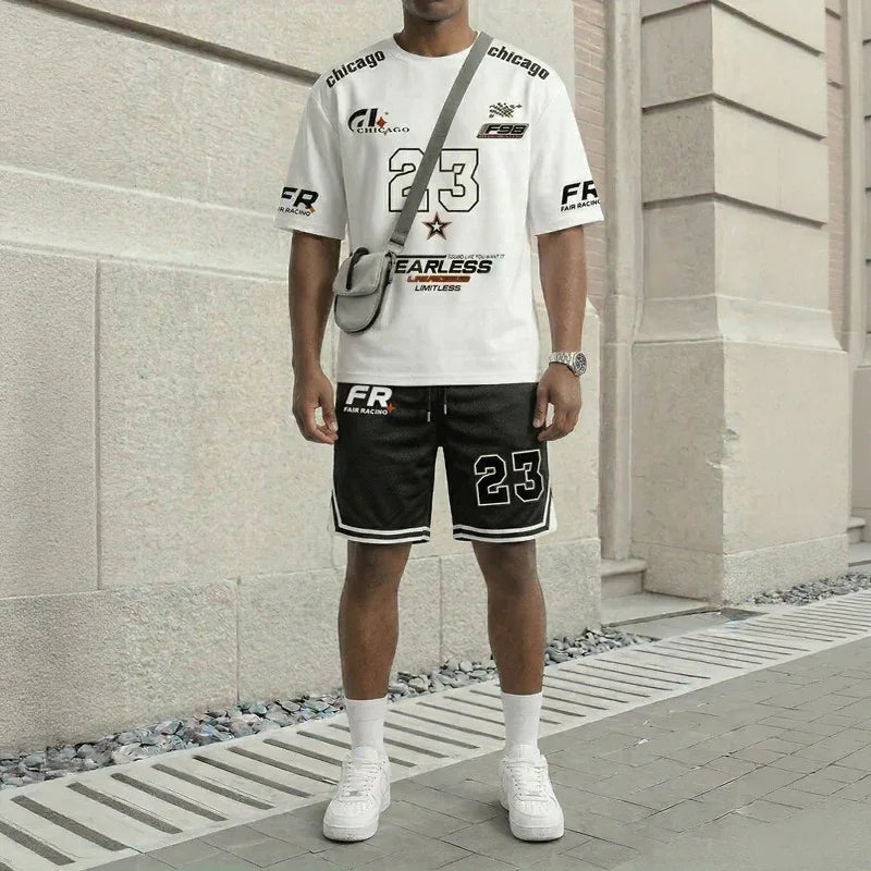 Conjunto Magnus™ com Jersey e Shorts de Inspiração Esportiva e Motorsport