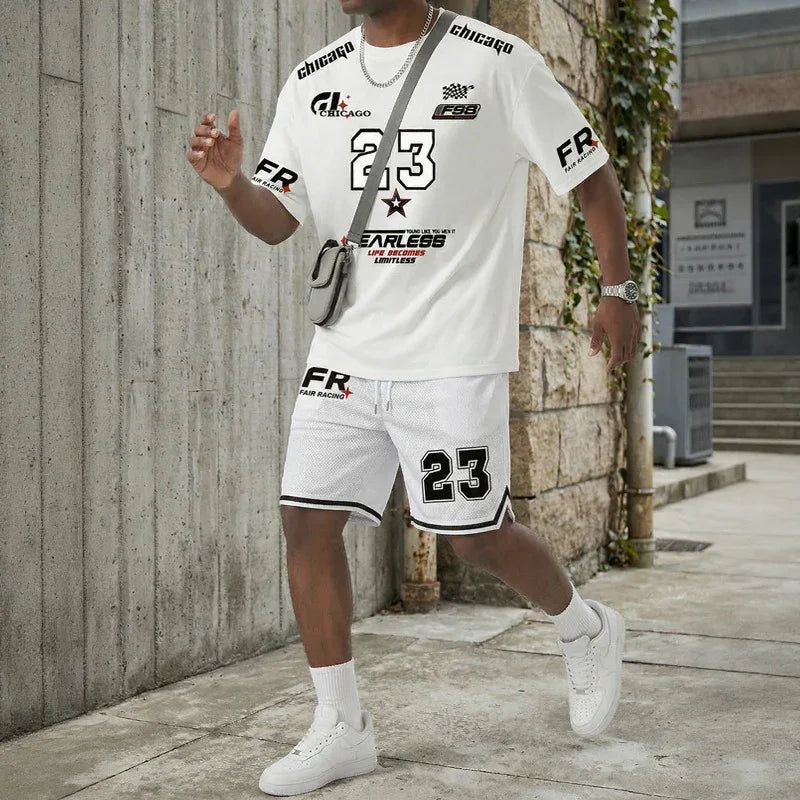Conjunto Magnus™ com Jersey e Shorts de Inspiração Esportiva e Motorsport