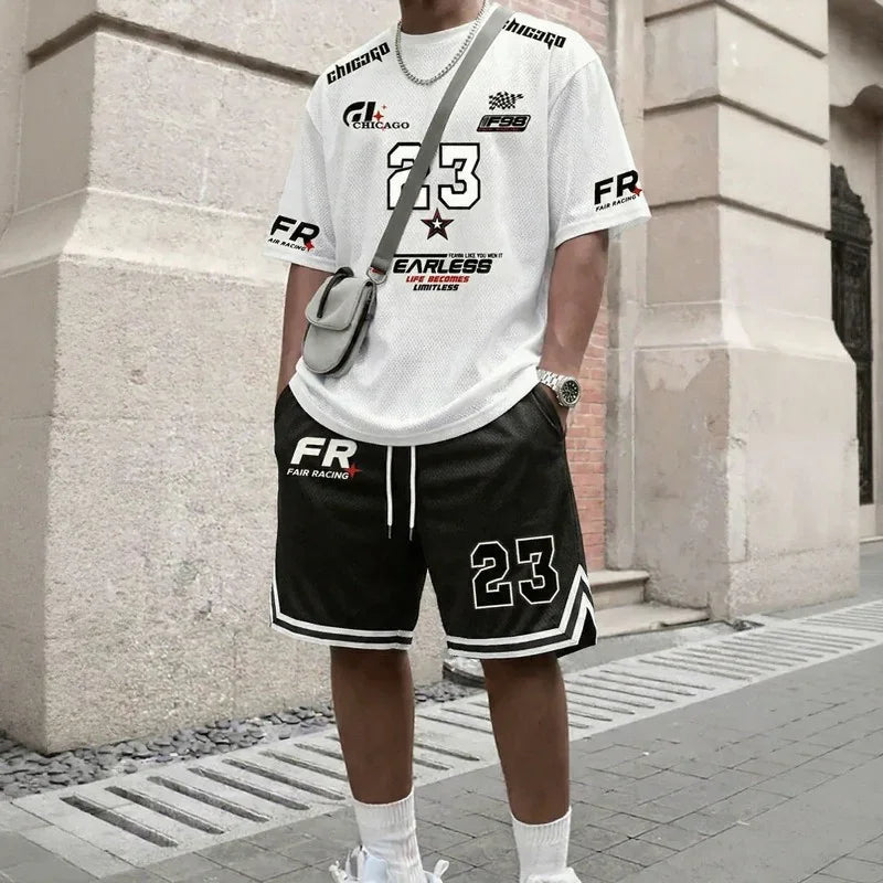 Conjunto Magnus™ com Jersey e Shorts de Inspiração Esportiva e Motorsport