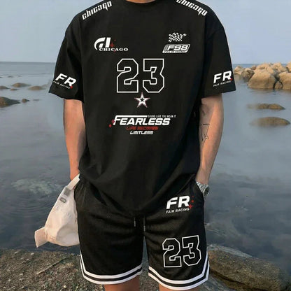 Conjunto Magnus™ com Jersey e Shorts de Inspiração Esportiva e Motorsport