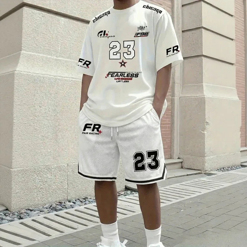Conjunto Magnus™ com Jersey e Shorts de Inspiração Esportiva e Motorsport