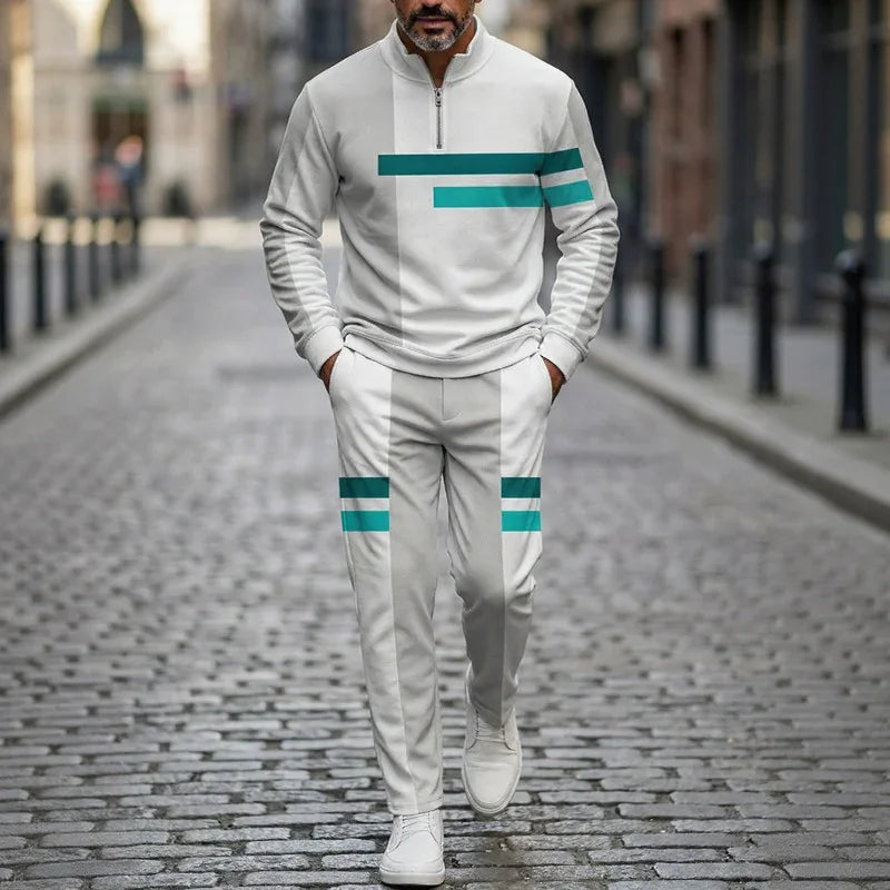 Conjunto Hamburgo™ com Gola Half-Zip e Modelagem Reta