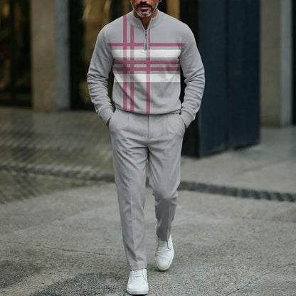 Conjunto Hamburgo™ com Gola Half-Zip e Modelagem Reta