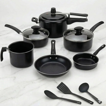 Jogo Panelas 9 Peças Antiaderente Modern Lar™ Conjunto Cozinha Completa Com Acessórios Inclusos!