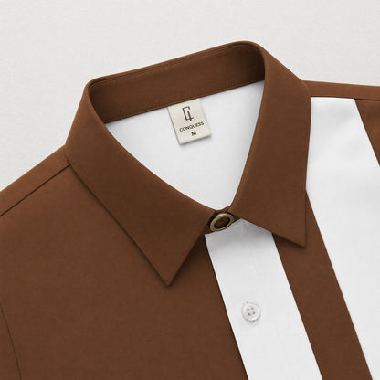 Conjunto Dionísio™ com Listras Assimétricas e Calça com Cós Elástico