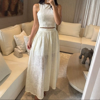 Conjunto Avelyne™ com Bordado Laise Delicado e Caimento Fluido