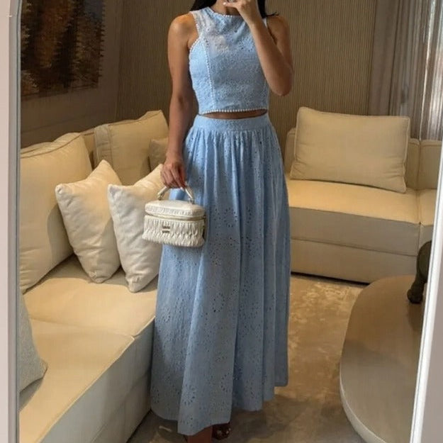 Conjunto Avelyne™ com Bordado Laise Delicado e Caimento Fluido