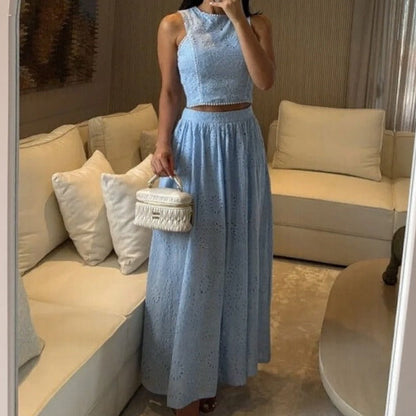 Conjunto Avelyne™ com Bordado Laise Delicado e Caimento Fluido