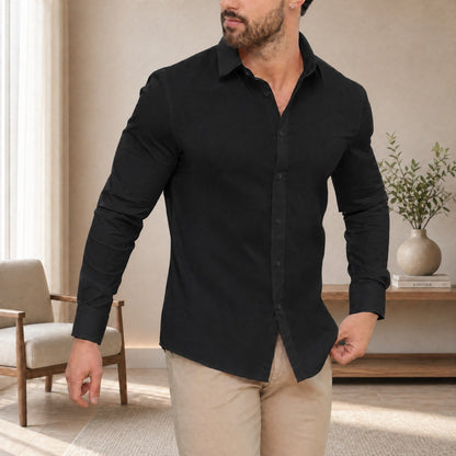 Camisa DiCaprio™ Com Caimento Slim e Elasticidade Inteligente
