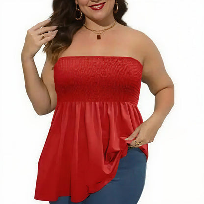 Blusa Vellora™ com Modelagem Tomara que Caia e Caimento Fluido