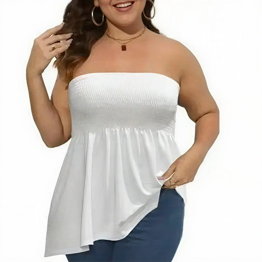 Blusa Vellora™ com Modelagem Tomara que Caia e Caimento Fluido