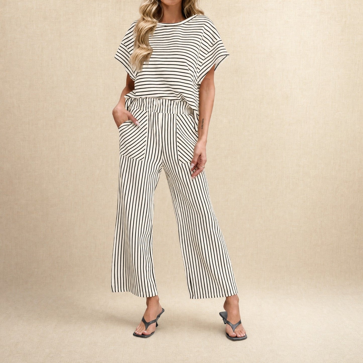 Conjunto Oasis™ Listrado com Cós de Cordão