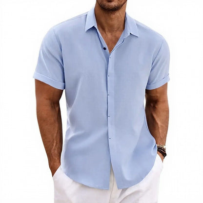Camisa Arvian™ em Linho de Algodão com Estilo Casual Elegante