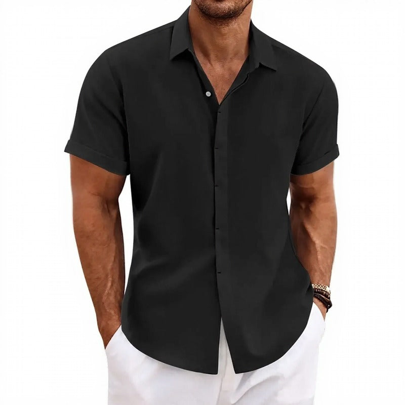 Camisa Arvian™ em Linho de Algodão com Estilo Casual Elegante