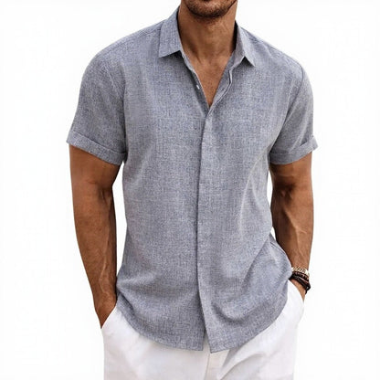 Camisa Arvian™ em Linho de Algodão com Estilo Casual Elegante